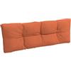 POKAR Cuscino-schienale Imbottito 120x40cm per Divano da Giardino, fodere asportabile e lavabile, Spalliera per Bancali, Interno ed Esterno, DYI - fai da te, senza Pallet, Arancione