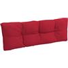 POKAR Cuscino-schienale Imbottito 120x40cm per Divano da Giardino, fodere asportabile e lavabile, Spalliera per Bancali, Interno ed Esterno, DYI - fai da te, senza Pallet, Rosso