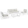 BIZZOTTO Baltic Set Salotto Bianco Completo di Cuscini Bizzotto