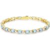 FANCIME Braccialetto da tennis con pietra portafortuna, bracciali tennis in oro placcato 14K con gemme per donne, gioielli raffinati regalo per festa della mamma, Natale, compleanno per donne e