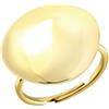 Breil, Collezione Bubble, Anello da Donna in Acciaio Lucido IP Gold, Effetto Fluido, Taglia 16-18