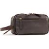 Ashwood - Beauty Case da Viaggio in Pelle - Borsa da Toilette Media - Necessaire Uomo - Wash Bag - Borsa Pochette per Cosmetici - 2080 - Marrone