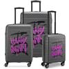 RONCATO DC COMICS Set 3 Valigie Trolley | Grande, Medio e Cabina | Rigido, 4 ruote, con sistema di chiusura TSA - Harley Quinn