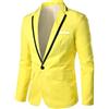 LDZYXY Carnevale Blazer Uomo Con Paillettes Blazer Da Uomo, Slim Fit, Per Feste In Costume, Cena, Lusso Ballo, Smoking Blazer Completo Gessato Blazer Uomo Casual Regular Blazer Uomo Slim Fit Scozzese Giallo