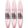 Maybelline 3x Maybelline New York Ciglia Sensazionali Mascara Volumizzante Colore Very Black Effetto Ventaglio Senza Grumi - 3 Mascara