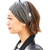 CHARM Fascia Per Capelli Uomo Bandana Cotone Donna - Fasce Cotone Biologico Testa Fascette Capelli Sportiva Pirata Grigio Scuro M
