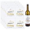 PH PandaHall 20 pz Etichette per Vino di Buon Compleanno Adesivi per Vino Impermeabili Etichette per Bottiglie Autoadesive Adesivo per Bottiglie per Regali di Festa di Compleanno 10x12cm