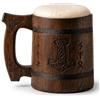 Teslyar 0.6 Tazza Vichinga Birra Viking Vichingo Boccale birra in legno vichingo Regalo Uomo Boccale vichingo Thor regalo san valentino per lui e lei regalo di compleanno regalo per la festa del papà