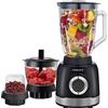SOKANY 1000W Frullatore per Frutta e Verdura, 5 Velocità + Pulse, 3 e 1 frullatore multifunzione, [1,5L Frullati e Smoothie/0,25L Macinacaffe/0,7L Tritatutto]
