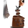 ORALION Contenitore per Fondi di Caffè Pattumiera per set da caffè Knock box per fondi di caffè Marrone