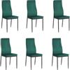 Tomasucci Wink Design set 6 sedia effetto velluto Boston GREEN