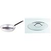 Pentole Agnelli ALMA111B32 Padella Alta per Saltare, Manico Tubolare, Alluminio Professionale, 32 cm & Pcmx02932 Coperchio Con Ponticello In Acciaio, Alluminio Lucido, 32 Cm.