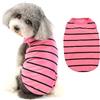 Ranphy Maglietta a righe per cani di piccola taglia, maglietta per Yorkie Chihuahua, abbigliamento estivo per gatti, canottiera senza maniche, rosa, XS
