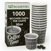 ecodrinks - 1000 Bicchieri Caffe Carta Da 90ml - Set Bicchierini Monouso per Bevande Calde/Fredde - Biodegradabili, Eco-friendly e Made in Italy, Grigio