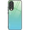 BORYA Cover per Honor 90 5G, Ultra Sottile Antiurto Morbida Silicone TPU Bumper Custodia, Colorato Gradiente Antigraffio Vetro Temperato Case, Aurora Verde