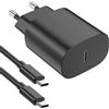Tepow Caricatore USB C 25W Caricabatterie per Samsung Galaxy S24 Ultra/S24+/S24/S23 Ultra/S22/S21/S20/A15/A14/A55, Presa USB C Caricabatterie Samsung Caricatore Veloce Alimentatore Spina Fast Charger Type C