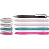 Schneider 150255 Slider Memo XB e Slider Rave XB Penna a sfera (colore della cassa: assortita, colore inchiostro: blu), 4 + 1 pezzo