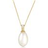 DIAMORE Elli DIAMONDS Collana Donne Perla Coltivata d'Acqua Dolce con Diamante in Oro Giallo 585