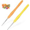 Coopay Set di 2 ganci piccoli da 1,75 mm e 2,0 mm per punte, con impugnatura morbida, ergonomici in TPR