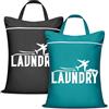 CenviaLuxy 2 Sacchi Borse da Viaggio,Grande Capacità Sacchetti Lavatrice Facile Da Trasportare per Vestiti, Piscina, Yoga, Biancheria (Nero+blu pavone)