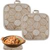 WeddHuis 2pcs grande cotone set presina (17cm) (Marrone)