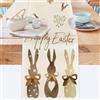 Lets Joy Runner Pasqua, 40 x 140cm Runner Tavolo di Pasqua, Runner Tavolo, Coniglietti Runner da Tavola con Stampa Pasquale, Runner Pasqua Primaverile Decorazioni Interni e Estern
