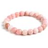 Joyas Minerales Bracelet en Opale Rosa | 100% Pietre Naturali Autentiche | Confortevole ed Elegante | Filo Elastico Coreano + Scatola Regalo Inclusa (Opale Rosa, 10mm)