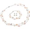 Treasure Bay Elegante Parure di Perle Collana Bracciale e Orecchini