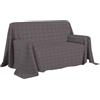 PENSIERI DELICATI Telo Copridivano 180 x 290 cm Made in Italy, Telo Copritutto 100% Cotone Puro, Fantasia Tartan Antracite, Ideale Come Telo Arredo, Salvadivano o Copriletto Estivo (1 Piazza)