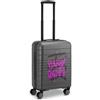 RONCATO DC COMICS Valigia Trolley Cabina | 4 Ruote 55x40x20/25 cm | Rigida con Chiusura TSA, Bagaglio a Mano - Harley Quinn