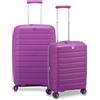 RONCATO B-FLYING Set 2 trolley Medio e Cabina Espandibili 4 Ruote, Rigidi con Chiusura TSA - ORCHIDEA