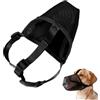 YZROHYI Museruola Cane Taglia Grande Media,Nylon Museruola Cane Piccola Taglia Antiabbaio,Museruolas Canes Traspirante In Rete,Museruolas da Addestramento per Cani Regolabile per Prevenire-Nero,L