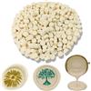 Ioggtser Perline per sigilli di cera, Ioggtser 560 PCS ottagono perline di cera per sigillo di cera, Perlina di tenuta in cera per la realizzazione di sigilli in cera per inviti (Milk White)