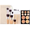 Holzsammlung 10 Colori di Palette Correttore Contour, Fondotinta Correttore in Crema Cosmetici Personalizzati per Correzione Imperfezioni Lunga Durata Effetto Opaco sul Viso + 11 Pennelli Essenziali