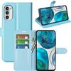 Fertuo Cover per Motorola Moto G52 / Moto G82, Custodia Portafoglio Cover a Libro in Pelle Flip Case con Silicone Bumper, Fibbia Magnetica, Porta Carte, Kickstand, per Moto G52 / G82 / G71S, Blu