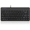 Perixx PERIBOARD-409 Mini Tastiera USB - USB - con Filo - con 2 Porte USB Hub - US English Layout