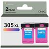 RUICAILI Compatibile con Cartucce d'inchiostro HP 305 305XL per Deskjet 2700, 2720, DeskJet Plus, 4110, 4130, Envy, 6010, 6020 (2 tricolore)
