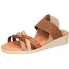 2Go Fashion 8049-806, Sandali con Zeppa Donna, Marrone, 37 EU