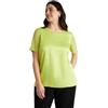 FIORELLA RUBINO: T-Shirt in Raso e Jersey Lurex Curvy Size Giallo Stagione Primavera Estate 2025.