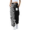Zilosconcy Hip Hop Jogger Oversize Hippie Pantaloni in Vita con Tasche Pantaloni da Jogging da Donna Vita Bassa Gamba Larga Pantaloni Donne Larghi Pantaloni Cargo Harajuku Streetwear Pantaloni della Tuta