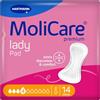 MoliCare lady Pad 4 gocce - Assorbenti extra-lunghi per incontinenza femminile, neutralizzatore di odori, protezione extra contro le perdite, protezione avanzata della pelle, 14 pezzi