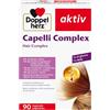 Doppelherz aktiv Capelli Complex, Biotina + Rame + Zinco, 90 Capsule | Per capelli, unghie e pelle, Con biotina, vitamine, rame, zinco e Selenio, 1x al giorno, Senza lattosio e glutine