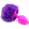 BONDAGERIE Plug Anale Coda Pompon Silicone Medico 100% Sicuro coniglietta coniglio sextoy sexy hop, Taglia L