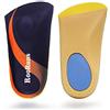 RooRuns Plantare Ortopedico di lunghezza 3/4, Gel supporto ad arco Solette indicate per fascite plantare, piedi piatti e iperpronazione Con Cuscinetti Metatarsali Inserti per scarpe uomini e donne, S