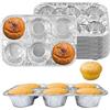 Kaishuai Aluminium stampi muffin,10 Pezzi Teglia Muffin Antiaderente 23 x 17 x 3.2 cm per Cupcake,Brownies,Budini,Mini Muffin pirottini alluminio