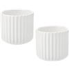 APOMOONS Set di 2 Tazzine Caffè, Set Tazzine Caffè Senza Manico, 180ml Tazzine da Caffè, Tazze Caffe Lavabili in Lavastoviglie, Bianco