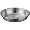 Lurrose Ciotola in acciaio inox con cerchione piatto, base piatta, per miscelare la frutta, ciotola per snack, cereali, cucina, ristorante, 18 cm