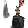 ORALION Contenitore per Fondi di Caffè Pattumiera per set da caffè Knock box per fondi di caffè Nero
