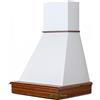 Coppari Cappa cucina rustica legno mod.Stock 60 da parete - Noce classico - cono bianco