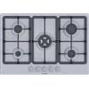 Bosch PGQ7B5K90 Serie 4, Piano cottura a gas, Bruciatore WOK: potenza fino a 3.3 kW, griglie in ghisa, Acciaio, 75 cm